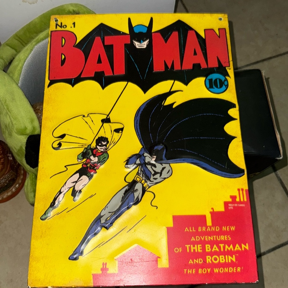 The BATMAN and Robin comic Metal Sign • Wall Decor